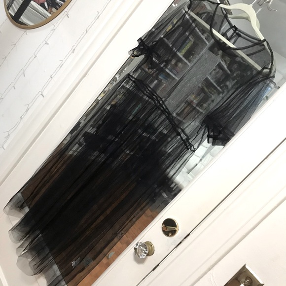 SHEIN Dresses & Skirts - $14 or 2/$25 SHEIN sheer black oversized black dress w/ pockets